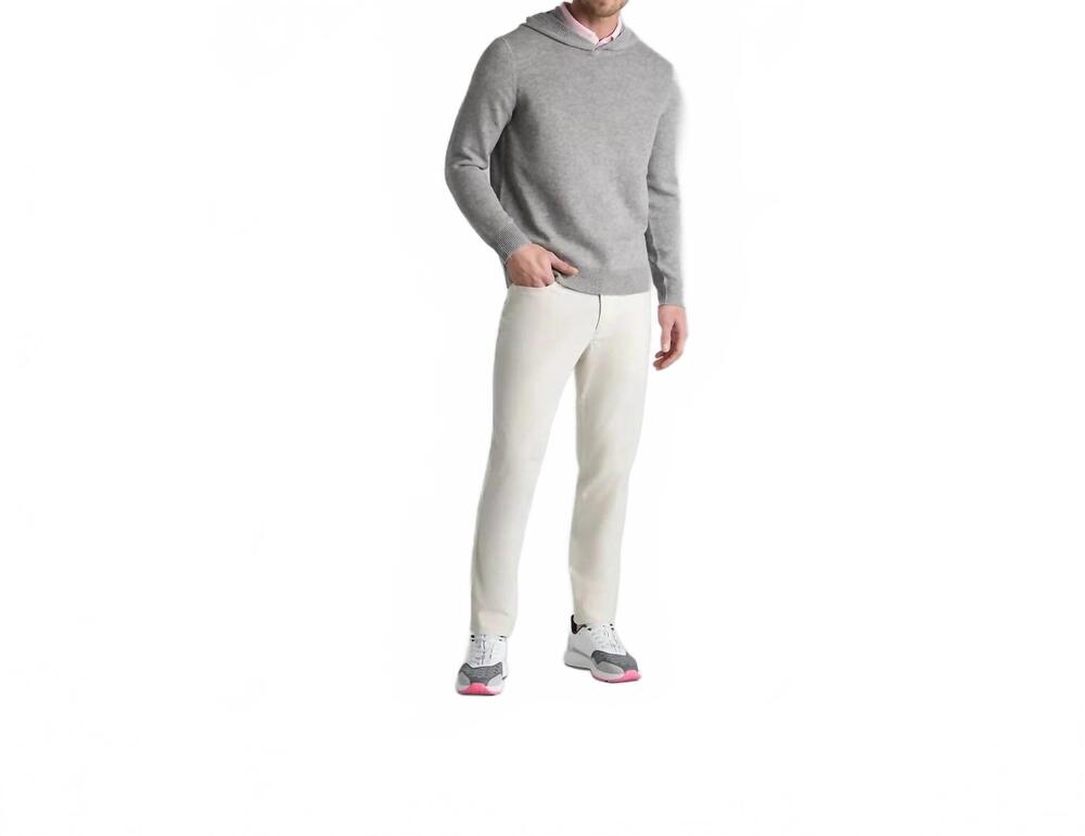 NEW G/FORE cashmere hooded sweater in nimbus melange